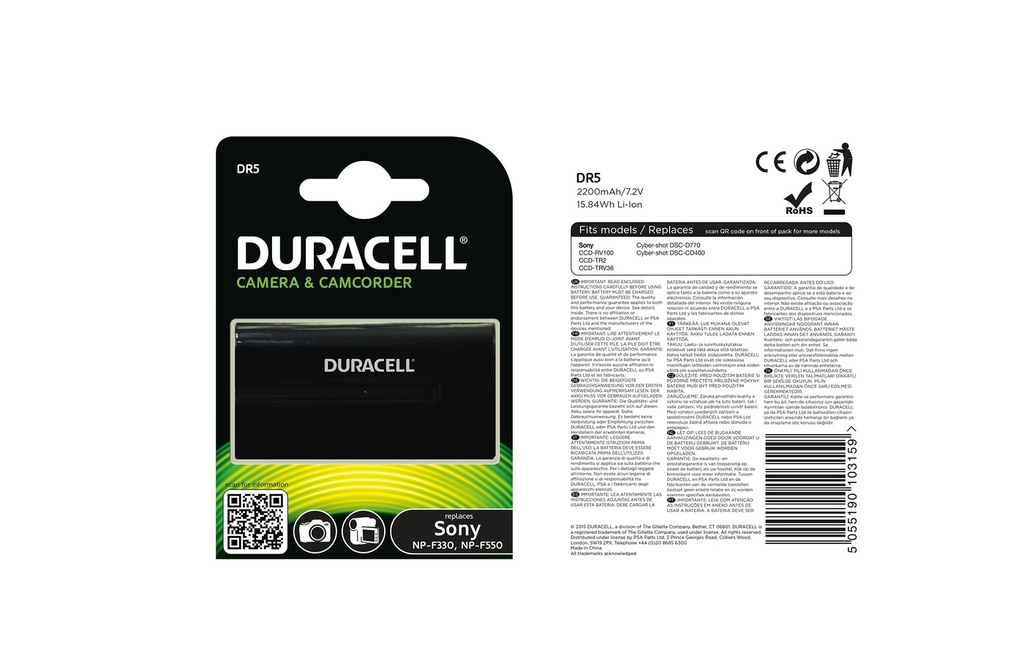 Batéria Duracell DR5 - NP-530 - 7.2v 2200mAh - Li-Ion
