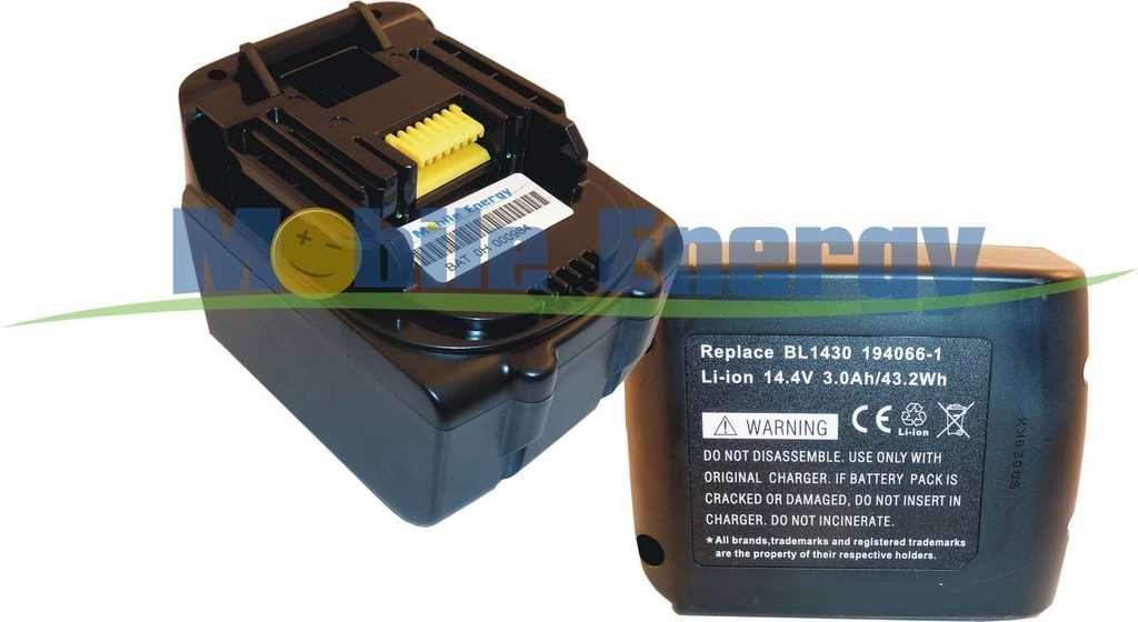 Batéria MAKITA BDA340 / BDF440 / BFR440 / BFR 540 / SHR162 / BML145 / BTP130 / BTW250 / BTW440 / TD130 - 14.4V 3.0Ah - Li-Ion