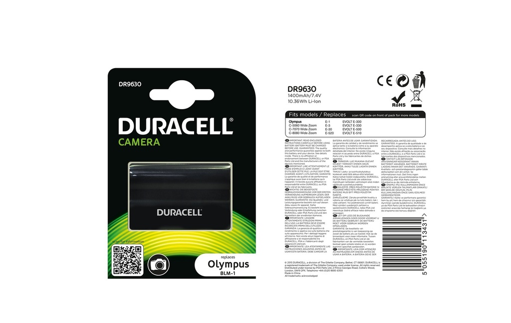 Batéria Duracell Olympus BLM-1 -7.2v 1600mAh - Li-Ion