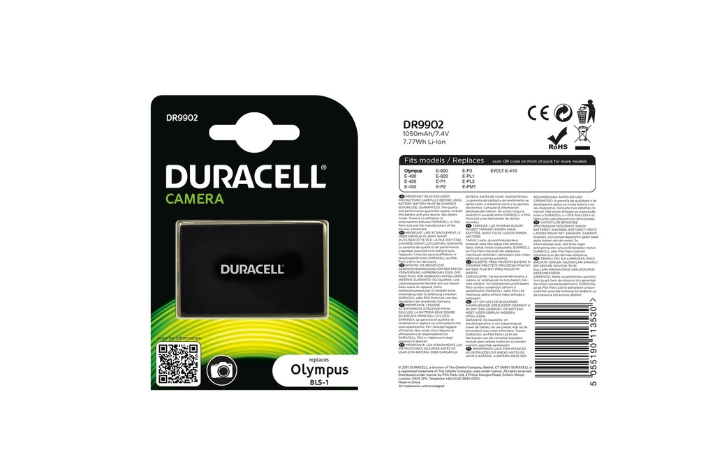 Batéria Duracell Olympus BLS-1 - 7.4v 1050mAh - Li-Ion