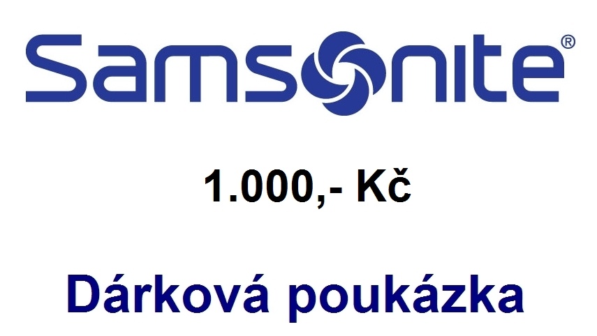 Darčeková poukážka - SAMSONITE ekv. 1000 Kč (prepočítané na Euro)