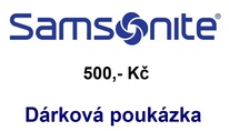 Darčeková poukážka - SAMSONITE ekv. 500 Kč (prepočítané na Euro)