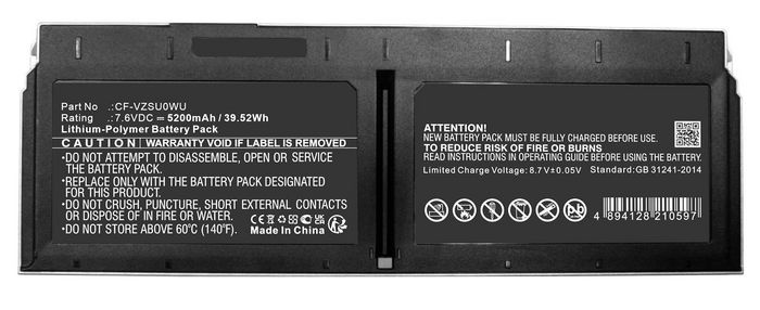 Batéria PANASONIC Toughbook CF-XZ6 - 7.6v 2600mAh - Li-Pol