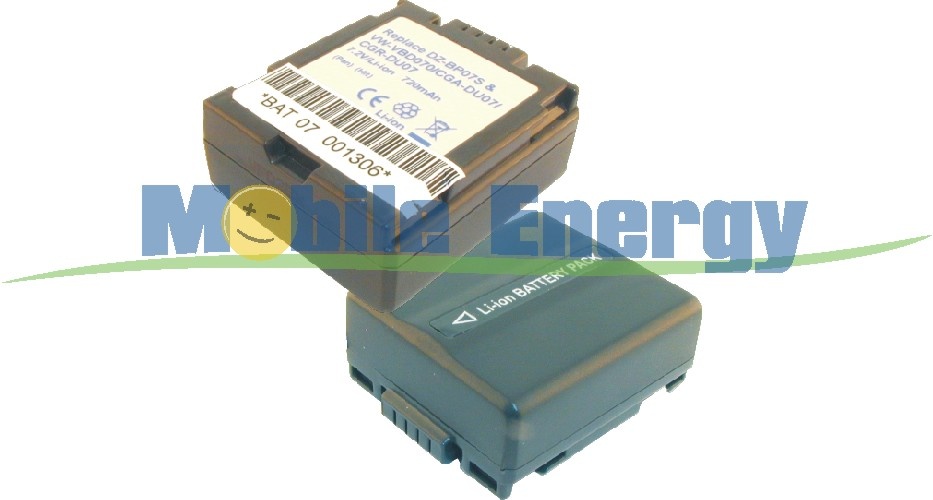 Batéria PANASONIC CGA-DU07A/1B - 7.2v 800mAh - Li-ion