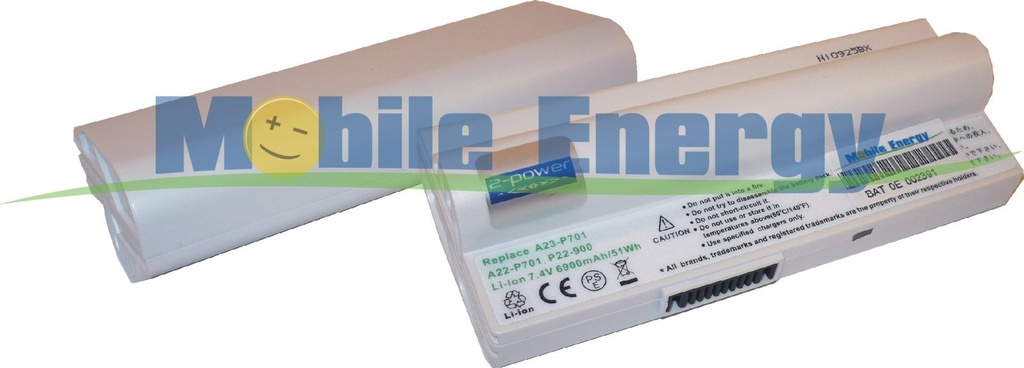 Batéria ASUS Eee PC 2G / PC 4G / PC 700 / PC 701 / PC 702 / PC 8G / PC 900 (Bílá) - 7.4v 6900mAh - Li-Ion